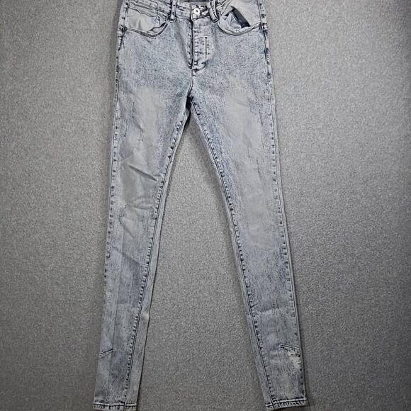 David Kollar Jeans Skinny 30x32 Rock Star Distressed Acid Wash